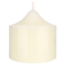 Mega Candles - 3" x 3" Unscented Round Dome Top Pillar Candle - Ivory