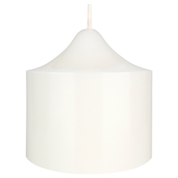 Mega Candles - 3" x 3" Unscented Round Dome Top Pillar Candle - White