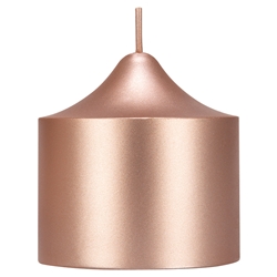Mega Candles - 3" x 3" Unscented Round Dome Top Pillar Candle - Rose Gold