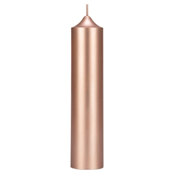 Mega Candles - 2" x 9" Unscented Round Dome Top Pillar Candle - Rose Gold