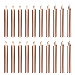 Mega Candles - 20 pcs 4" Unscented Chime / Spell Chime Candle - Rose Gold