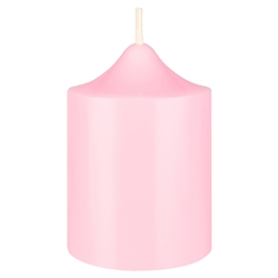 Mega Candles - 2" x 3" Unscented Round Bell Top Pillar Candle - Pink