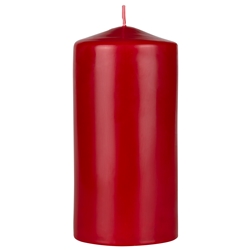 Mega Candles - 3" x 6" Unscented Domed Top Pillar Candle - Red