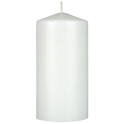 Mega Candles - 3" x 6" Unscented Domed Top Pillar Candle - White