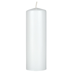 Mega Candles - 2" x 6" Unscented Domed Top Pillar Candle - White