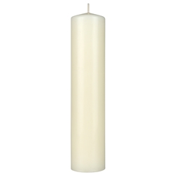 Mega Candles - 2" x 9" Unscented Domed Top Pillar Candle - Ivory
