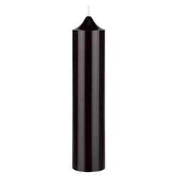 Mega Candles - 2 pcs of 6.75" Unscented Romantic Taper Candles - Black