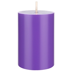 Mega Candles - 2" x 3" Unscented Round Pillar Candle - Lavender