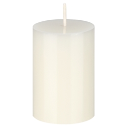 Mega Candles - 2" x 3" Unscented Round Pillar Candle - Off White