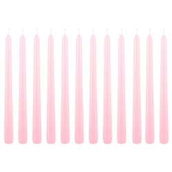 Mega Craft - 12 pcs 10" Unscented Taper Candle in White Box - Pink