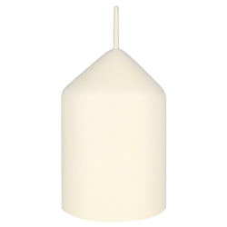 Mega Candles - 2" x 3" Unscented Dome Top Event Pillar Candle - Ivory
